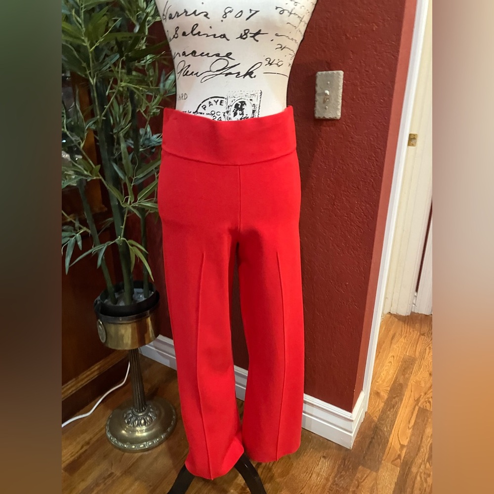 J.CREW RED DELANEY KICK OUT SWEATER PANTS SZ L